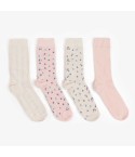 Calze donna midi caldo cotone floreale Admas 21276 4 paia