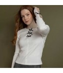 Maglia donna scollo rotondo con fiocchetti Admas 43683