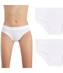 Slip ragazza a vita alta cotone elasticizzato Alvada JB1906 - 2 paia