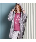 Giacca da camera donna con cappuccio coniglietti Admas 67185 