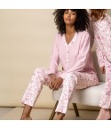 Pigiama donna scollo a serafino in caldo cotone Admas 62633