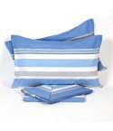 Completo letto righe eleganti in cotone Talia Biancaluna 
