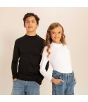 Maglia Biancaluna manica lunga collo alto bambino unisex termica elasticizzata
