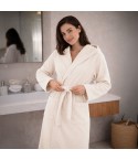 Accappatoio con cappuccio in piquet Biancaluna smart