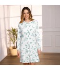 Camicia da notte donna aperta caldo cotone Irge IRI2454/CDI238