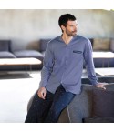 Pigiama uomo maglia aperta caldo cotone Irge MII2499