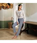 Pigiama donna in jersey di cotone garzato Jadea 5231