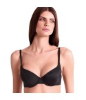 Reggiseno balconcino Lormar Mousse coppa C con ferretto fronte nero modella