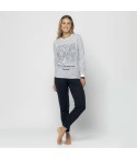 Pigiama Donna in cotone maglia con stampa Lotto Homewear LP5207