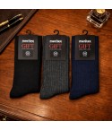 Calze uomo lunghe a coste caldo cotone Meritex 1906 - 3 paia