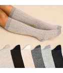 Calze lunghe caldo cotone meritex donna fantasia 6 paia ass 6636