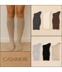 Calze donna lunghe Cashmere trama treccia Meritex 3 paia