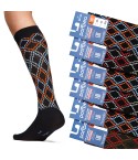 Calze lunghe fantasia geometrica Uomo Set da 6 paia Pompea Romeo S55