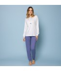 Pigiama Donna con teneri cuoricini in caldo cotone Irge IRI2153
