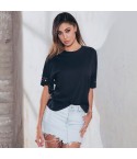 Maglia nera Jadea con borchie indossata da Belen Rodriguez