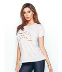 Maglia da donna Jadea 4773 girocollo mezza manica in cotone elasticizzato 