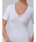  Maglia intima da donna Jadea 9002 mezza manica in cotone 3 pezzi 
