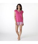 Pigiama donna estivo 100% cotone fantasia floreale con pantaloncino Lovable L0DBO