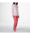 Pigiama donna maglia aperta caldo cotone Lovable L0DO5