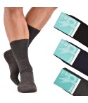 Calze corte 50% lana sanitarie Prisco coste sottili 3 paia