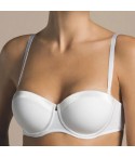 Reggiseno a fascia con ferretto Laura Biagiotti monica 990702 microfibra bianco