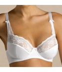 Reggiseno sfoderato con ferretto Laura Biagiotti 990340 in pizzo bianco