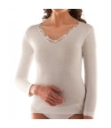 Maglia intima donna Liabel manica lunga cotone e lana