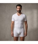 Maglia da uomo a punta mezza manica Pierre Cardin pcu101 in cotone bi-elastico 