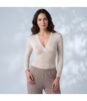 Maglia intima donna Liabel 016766 incrocio manica lunga 80% lana
