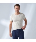 Maglia intima uomo girocollo Liabel mezza manica lana cotone 0532123