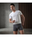 Maglia uomo Rossoporpora 2020 mezza manica scollo V bianco modello zoom