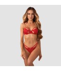 Coordinato reggiseno e perizoma aperto Obsessive Matildea - 2pcs crotcheless