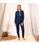 Pigiama Donna in 100% Cotone Fantasia cuoricini Irge MIL2321