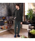 Pigiama Uomo giacca e pantalone a fantasia in pile IRGE MIP2206