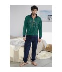 Tuta a collo alto uomo in pile verde blu calda e comoda Navigare B 2141379