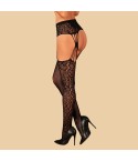 Garter stockings collant reggicalza a rete Obsessive S821 