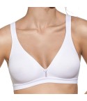 Reggiseno sportivo Selene Olimpia coppa B in cotone elasticizzato dietro bianco