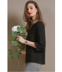Camicia donna Omsa Difference pizzo nera