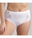 Slip donna midi Playtex P00BT in cotone elasticizzato e pizzo