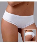 Slip panty Lovelygirl 3995 in cotone inserti in pizzo retro