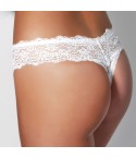 Perizoma in pizzo SièLei 1773 elasticizzato con punto luce retro bianco modella