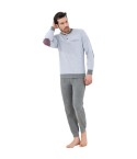 Pigiama uomo caldo cotone Il Granchio GP4005 grigio