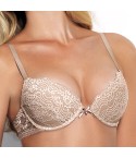 Reggiseno push up SièLei 1774 con ferretto in pizzo fronte modella