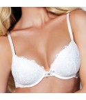 Reggiseno push up SièLei 1778 con ferretto in pizzo fronte modella
