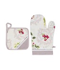 Set guantone + presina con merletto Sommaruga Red Cherry