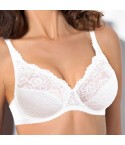 Reggiseno coppa C e D Sièlei 942 con ferretto in pizzo fronte bianco