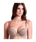 Reggiseno fascia push up Lormar double extra pizzo 