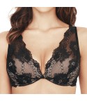 Reggiseno bralette super push up Lormar double gem con ferretto fronte nero modella