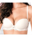 Reggiseno balconcino Lormar Gold con ferretto fronte bianco modella zoom