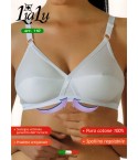 Reggiseno classico senza ferretto LiaLu 110 ad incrocio puro cotone 100% 